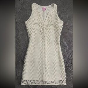 Lilly Pulitzer White Sleeveless Crochet Dress